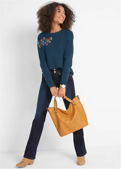 Corrigerende bootcut jeans, high waist, bonprix
