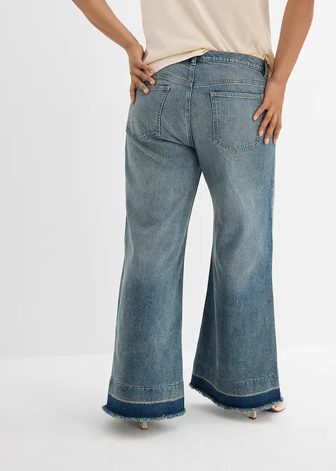 Wide leg jeans, mid waist, bonprix