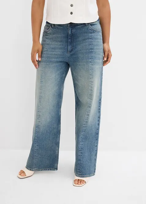 Straight jeans, high waist, low stretch, bonprix