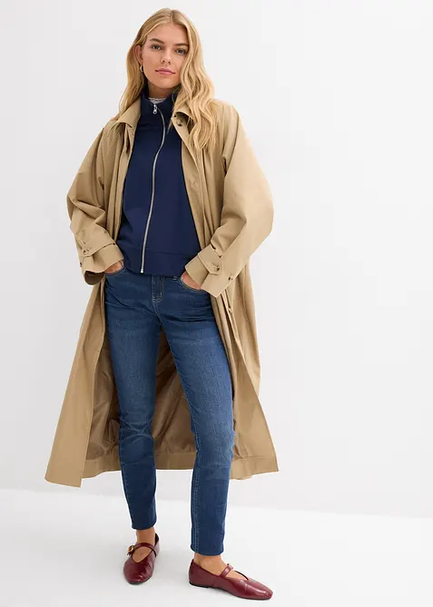 Trenchcoat met kleppen, bonprix