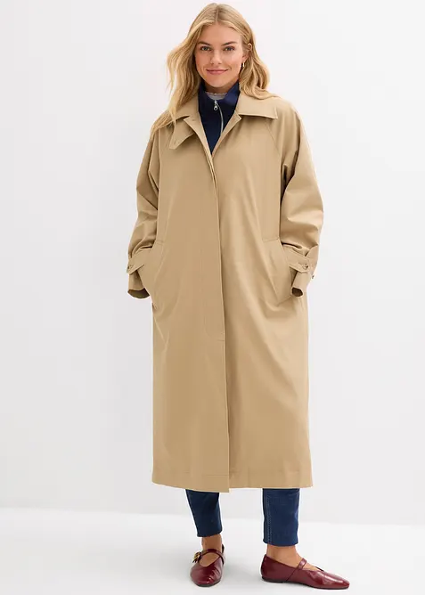 Trenchcoat met kleppen, bonprix