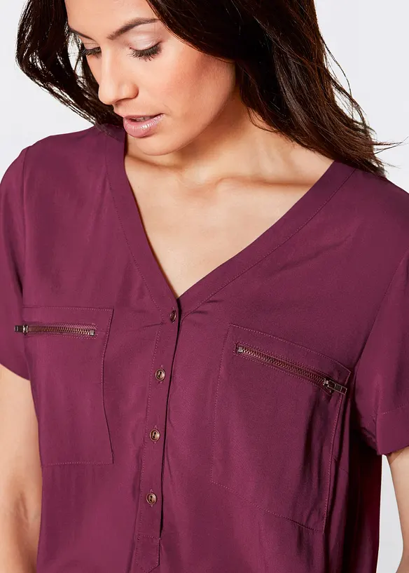 Viscose blouse, korte mouw, bonprix
