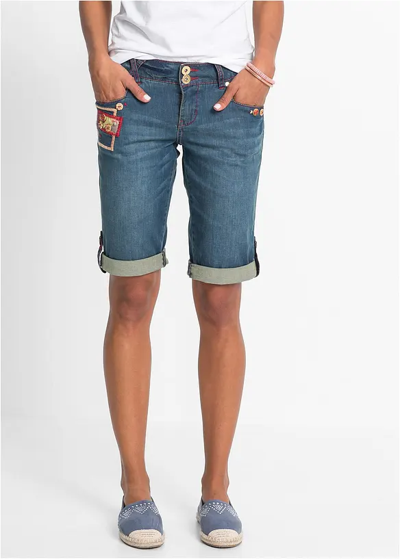 Jeans bermuda, mid waist, bonprix