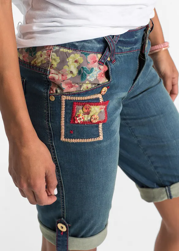 Jeans bermuda, mid waist, bonprix