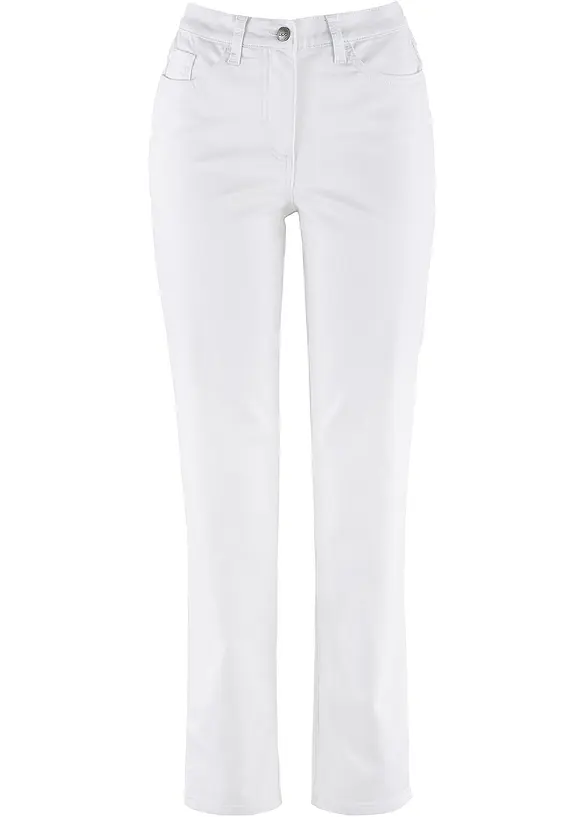 Stretch broek met rechte pijpen, mid waist, bonprix