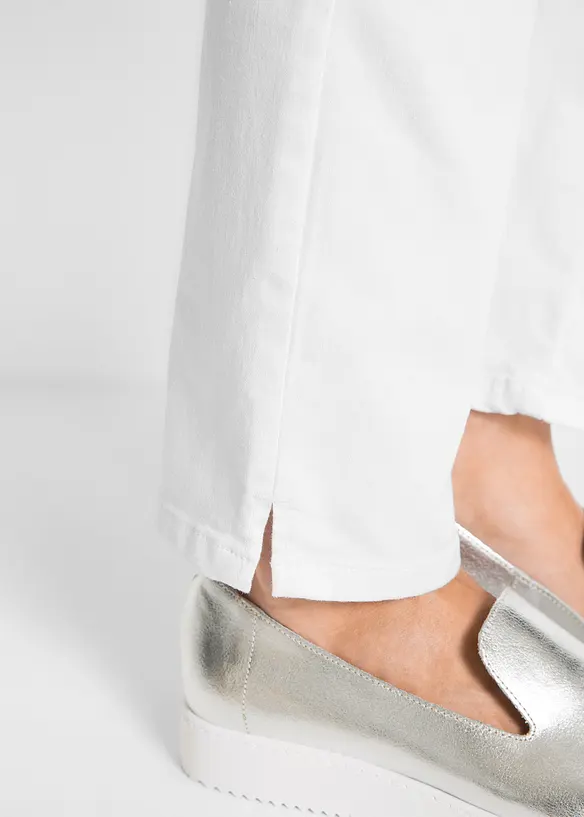 Stretch broek met rechte pijpen, mid waist, bonprix