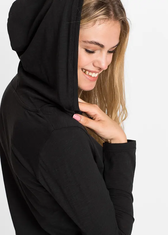 Longshirt met capuchon, bonprix
