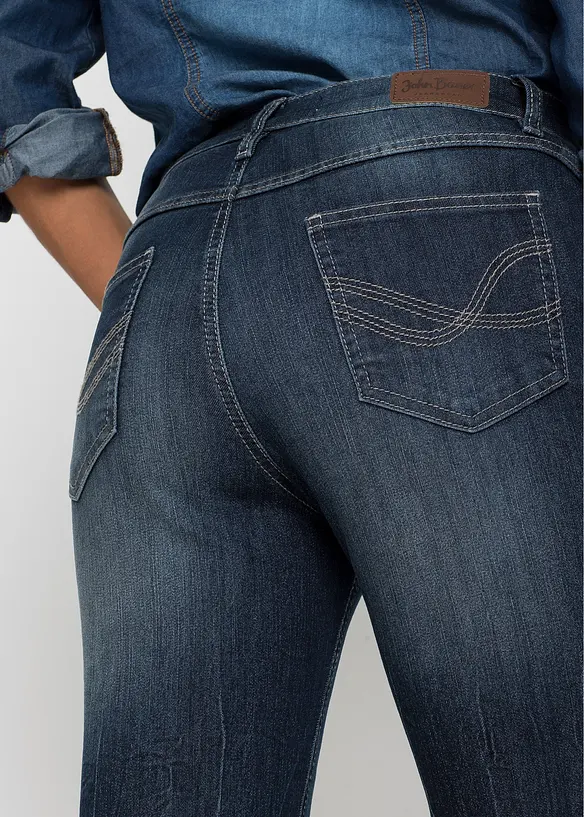 Bootcut comfort stretch jeans, high waist, bonprix