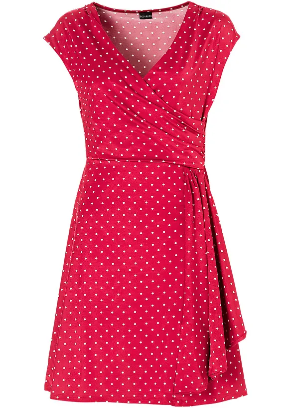 Jersey jurk met stippen, BODYFLIRT