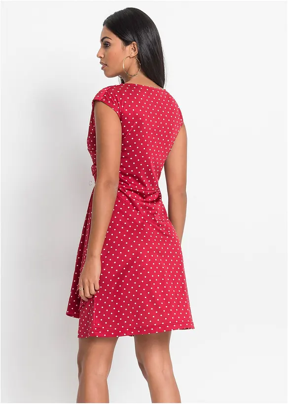 Jersey jurk met stippen, BODYFLIRT
