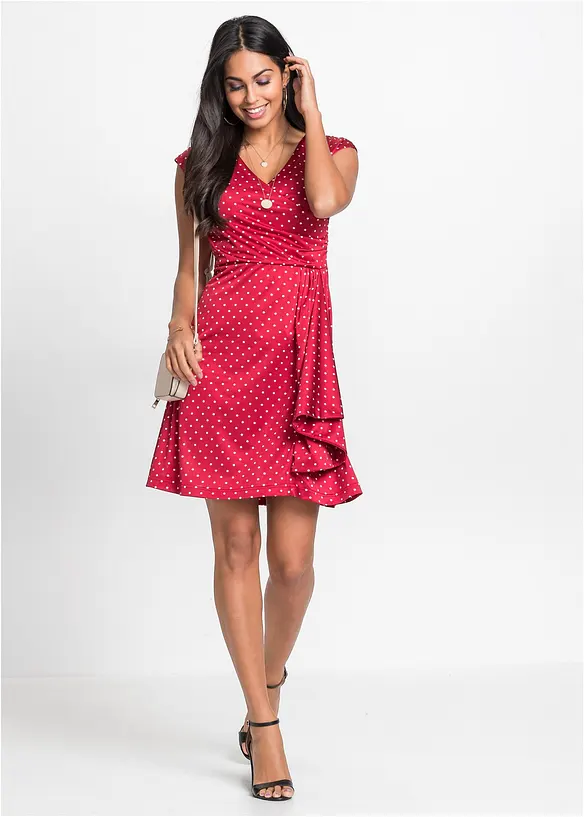 Jersey jurk met stippen, BODYFLIRT