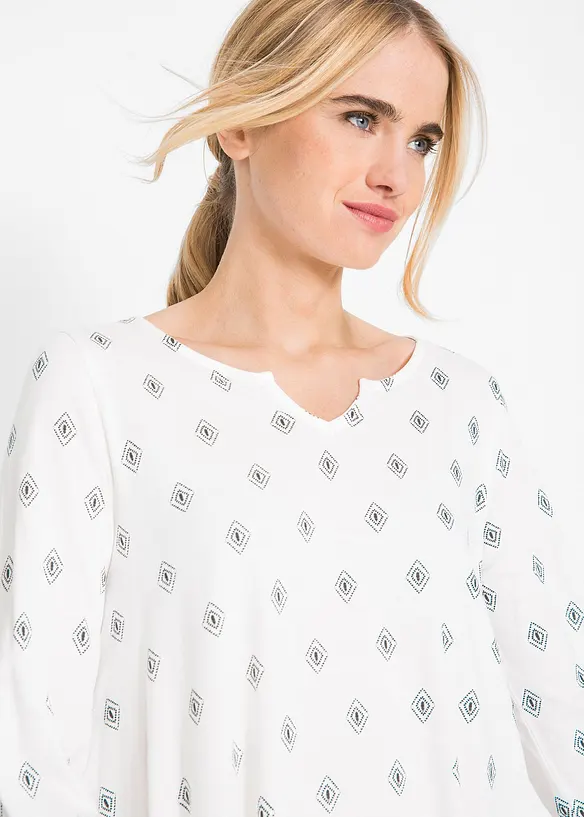 Extra wijde shirt tuniek in een viscosemix, bonprix