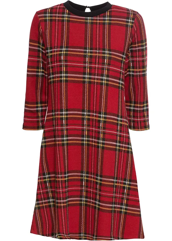 Mini jurk van jacquard met een ruitmotief, bonprix