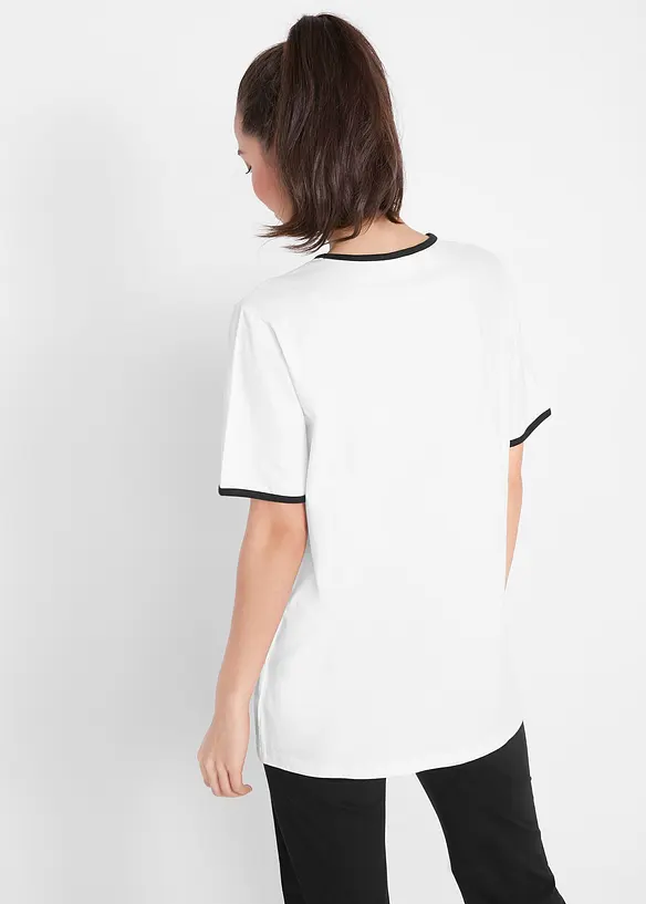 Lang shirt (set van 2), korte mouw, bonprix