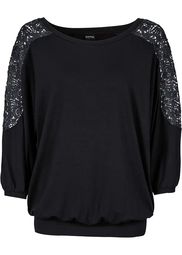 Oversized shirt in een viscosemix, bonprix