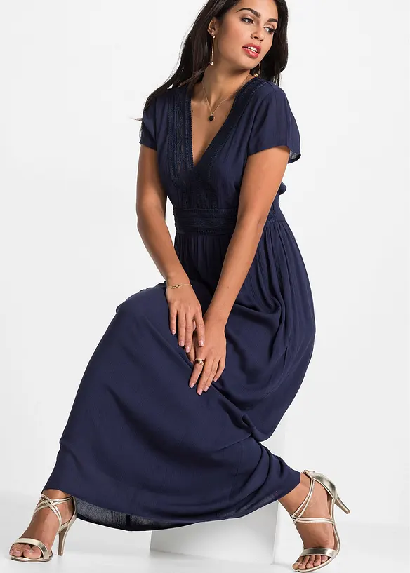 Maxi jurk van soepele viscose, bonprix