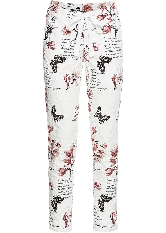 Losse twill broek, bonprix