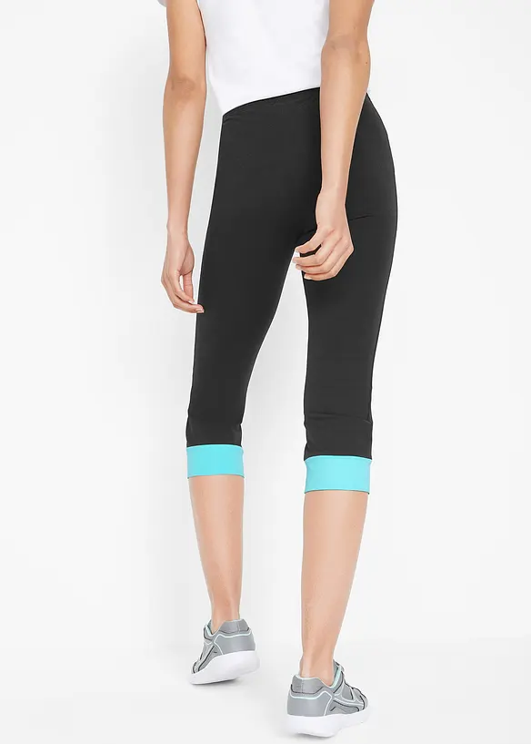 Capri sportlegging met contrastkleurige boorden, bonprix