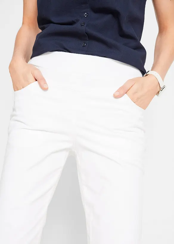 Capri broek van katoenmix met comfortband, bonprix
