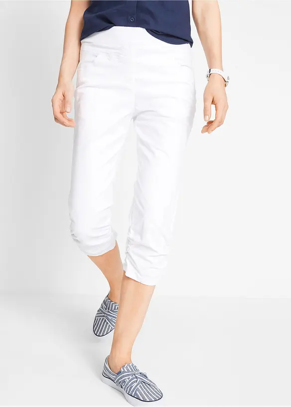 Capri broek van katoenmix met comfortband, bonprix