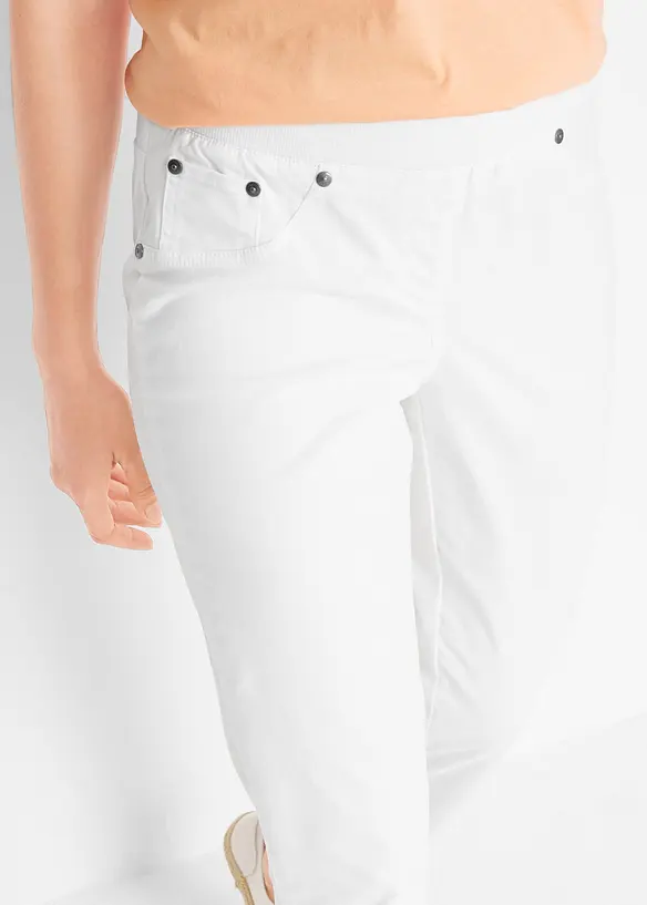 Twill broek van elastisch katoen, bonprix