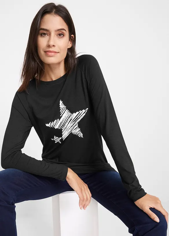 Longshirt met lange mouwen, bonprix