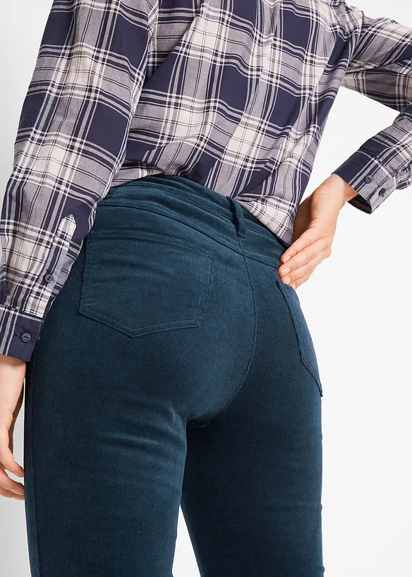 Stretch corduroy broek, straight, bonprix