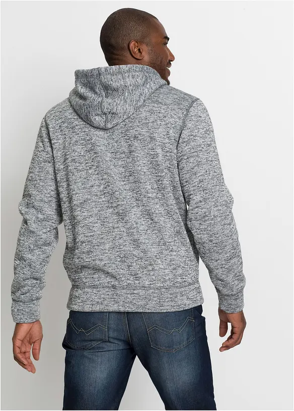 Sweatvest met capuchon en teddy voering, bonprix