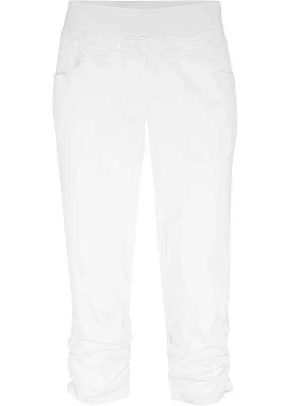 Capri broek van katoenmix met comfortband, bonprix