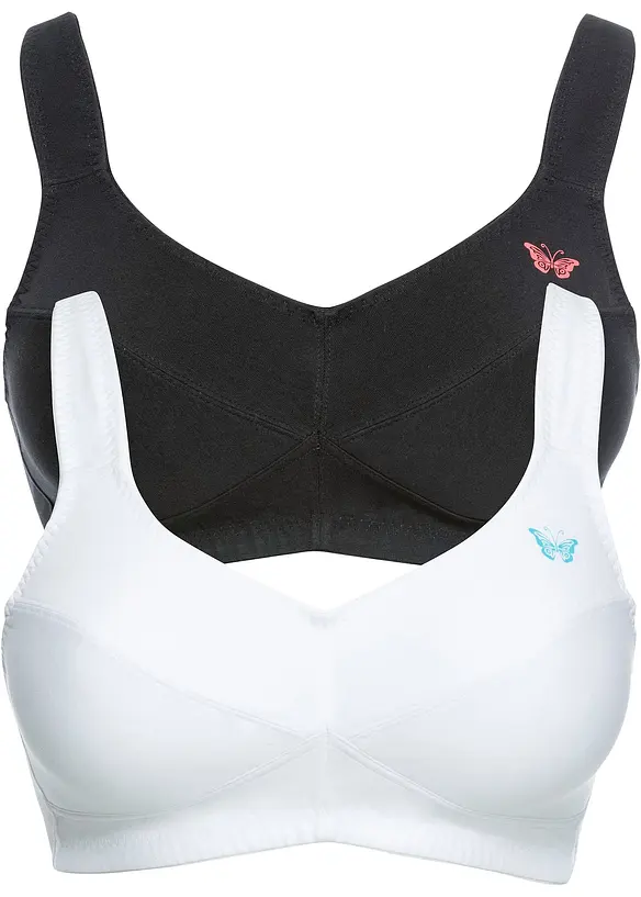 Bh zonder beugels met biologisch katoen (set van 2), bonprix