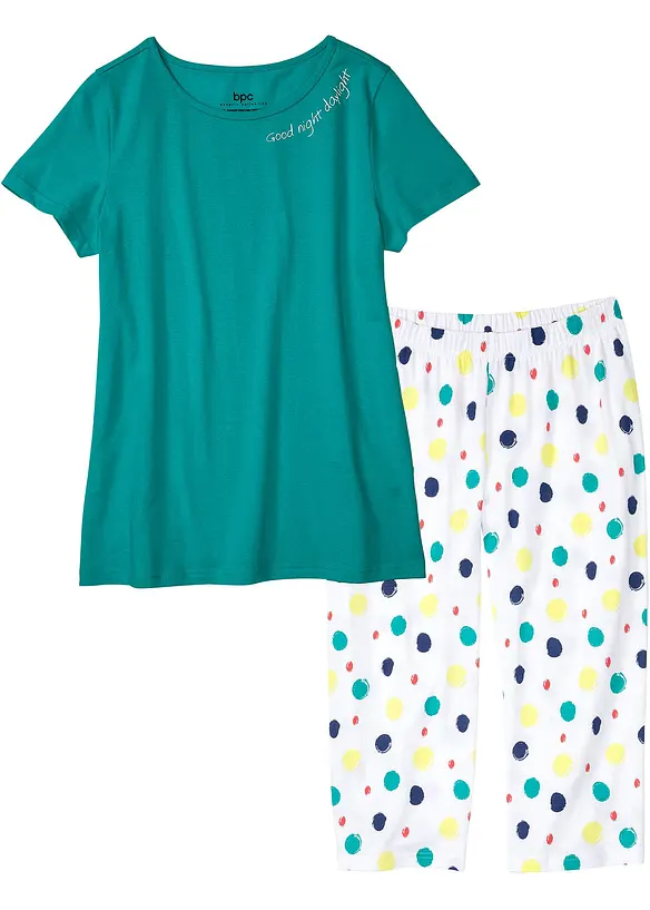 Capri pyjama van puur katoen, bonprix