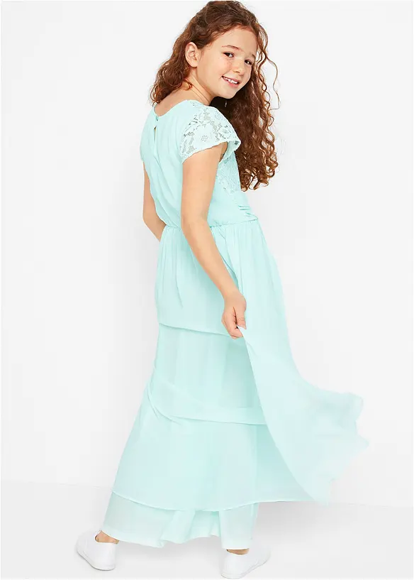 Chiffon jurk met kant, bonprix