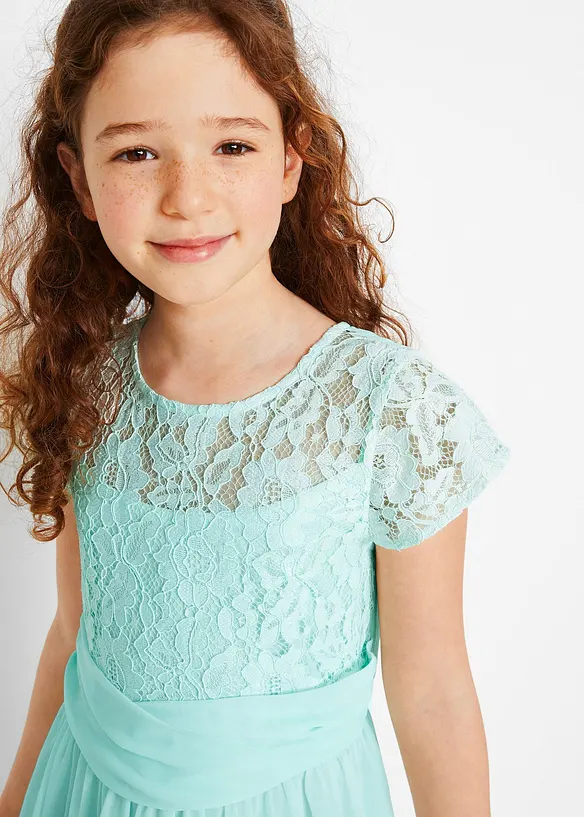 Chiffon jurk met kant, bonprix