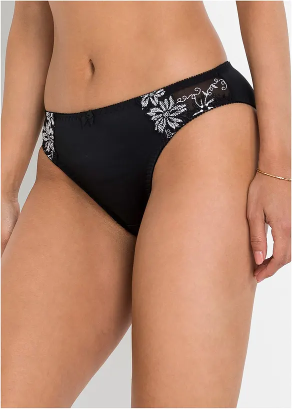 Slip met mooi borduursel (set van 2), bonprix