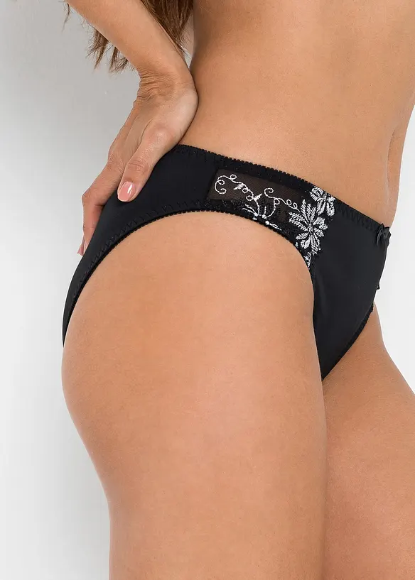 Slip met mooi borduursel (set van 2), bonprix