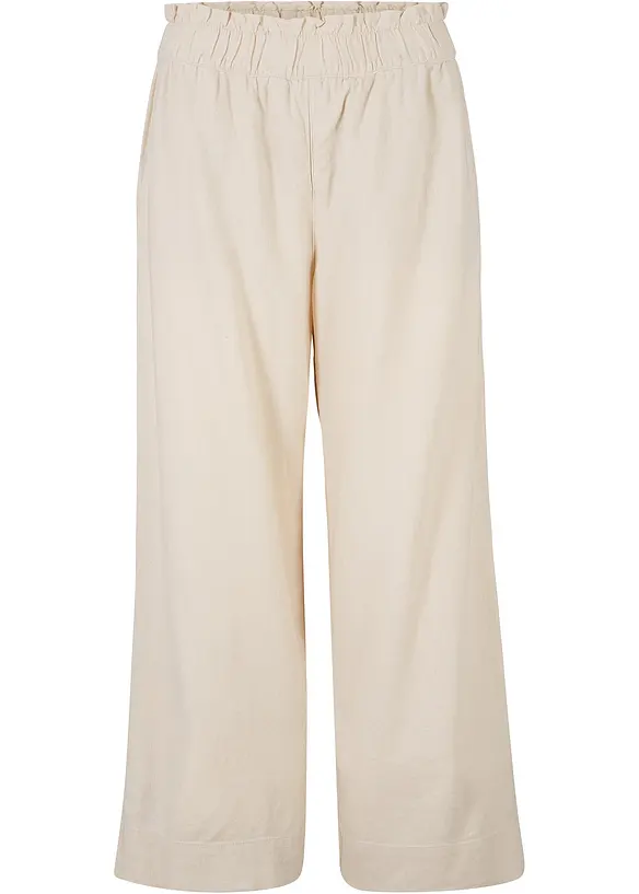 Culotte met linnen, tot op de kuit, bonprix