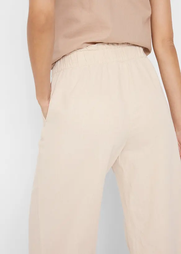 Culotte met linnen, tot op de kuit, bonprix