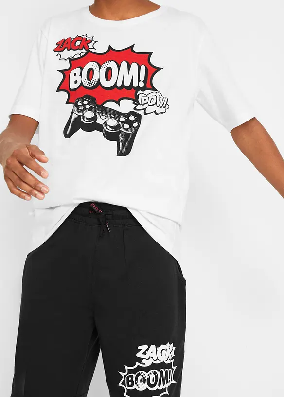 T-shirt en bermuda van biologisch katoen (2-dlg. set), bonprix