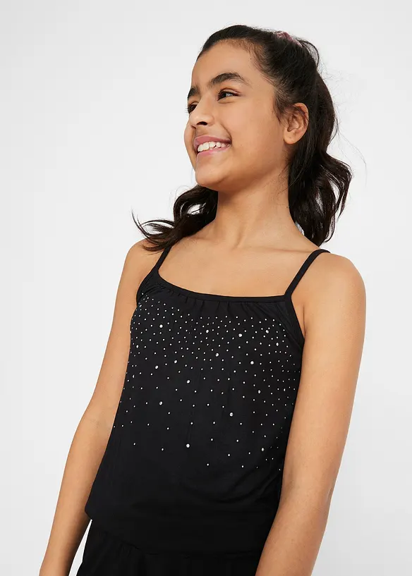 Meisjes jumpsuit met studs, bonprix