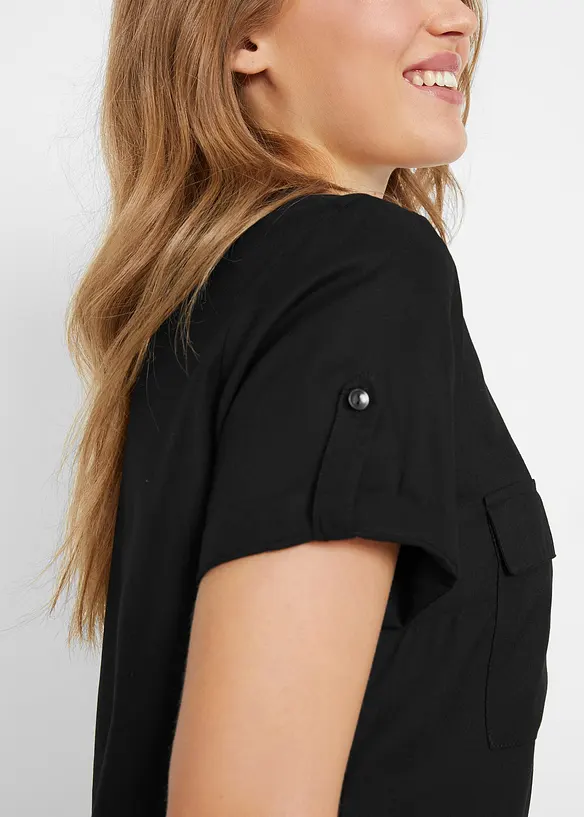 Viscose blouse met korte mouwen, bonprix