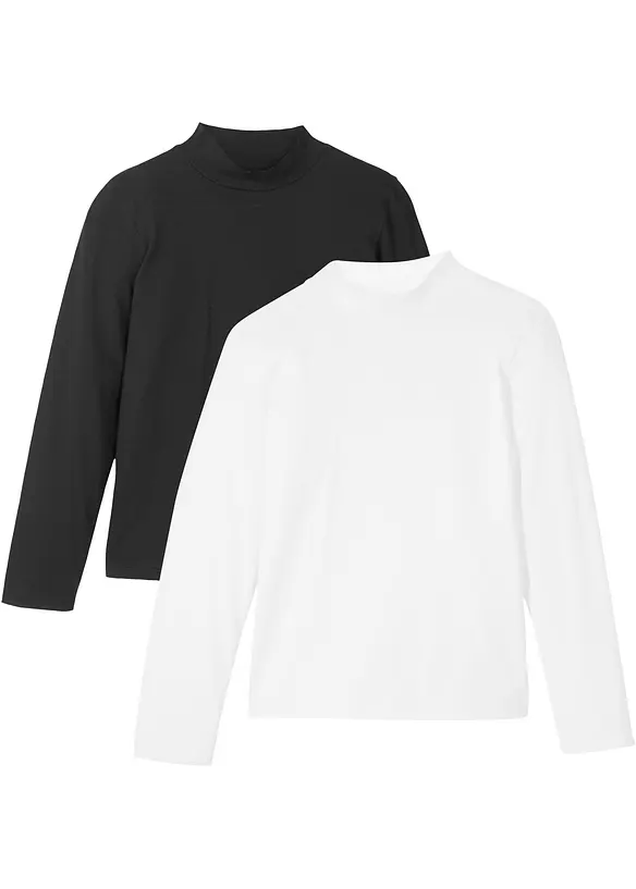 Longshirts met col (set van 2), bonprix