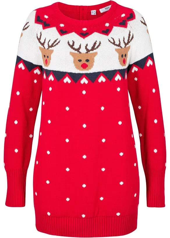 Kersttrui met rendier, bonprix