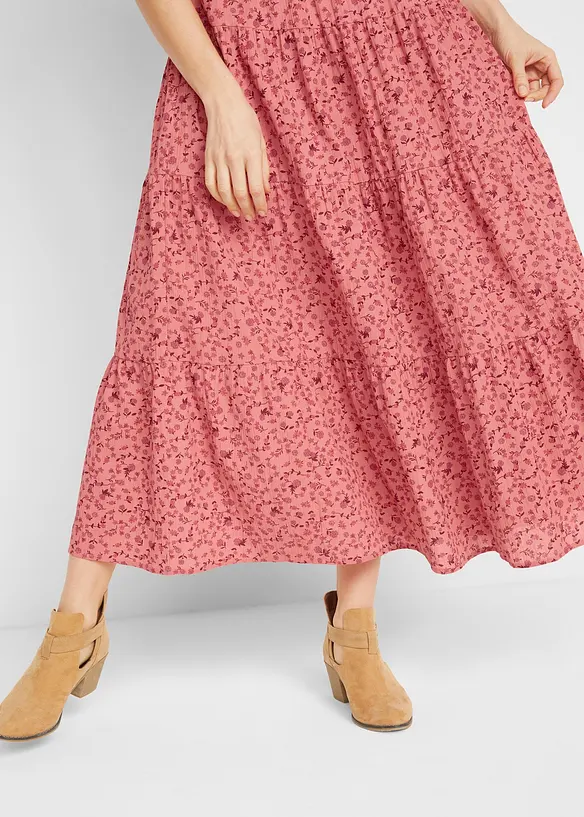 Maxi rok met volants, bonprix