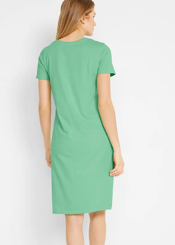Jersey jurk van puur katoen (set van 2), bonprix