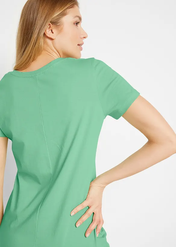Jersey jurk van puur katoen (set van 2), bonprix