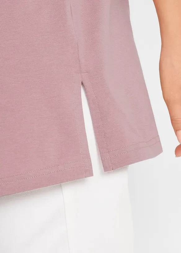Basic longshirt met V-hals (set van 2), bonprix