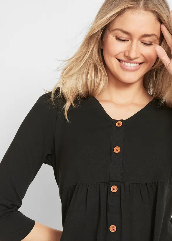 2-in-1 zwangerschaps- en borstvoedingstop van biologisch katoen, bonprix