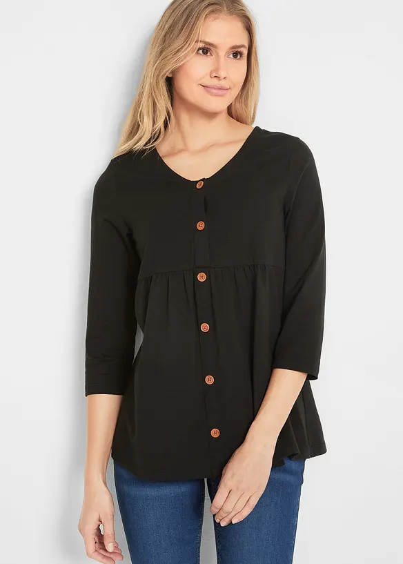 2-in-1 zwangerschaps- en borstvoedingstop van biologisch katoen, bonprix