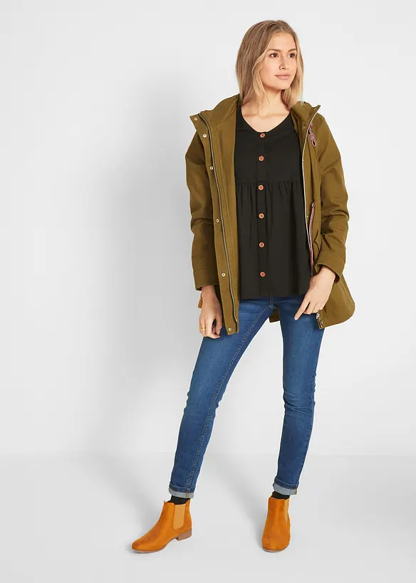 2-in-1 zwangerschaps- en borstvoedingstop van biologisch katoen, bonprix