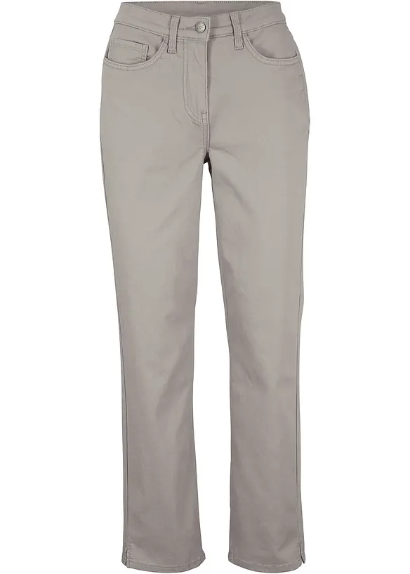 Stretch broek met rechte pijpen, mid waist, bonprix